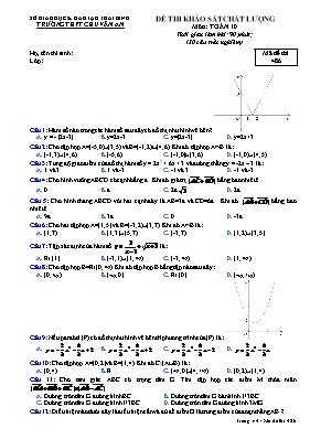 Đề thi khảo sát chất lượng môn Toán 10 - Mã đề thi 486